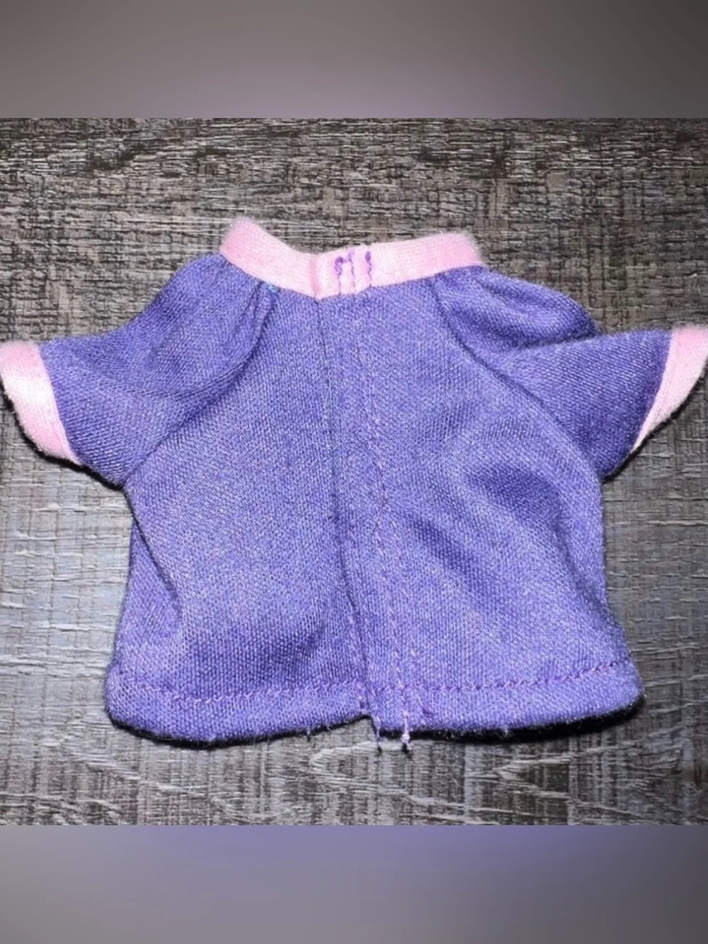 💞 Purple Doll Tee with Pink Butterfly for Toy Dolls